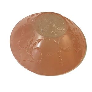 Vintage Antique Pink Ceiling Light Glass Shade Art Deco Scalloped Edge